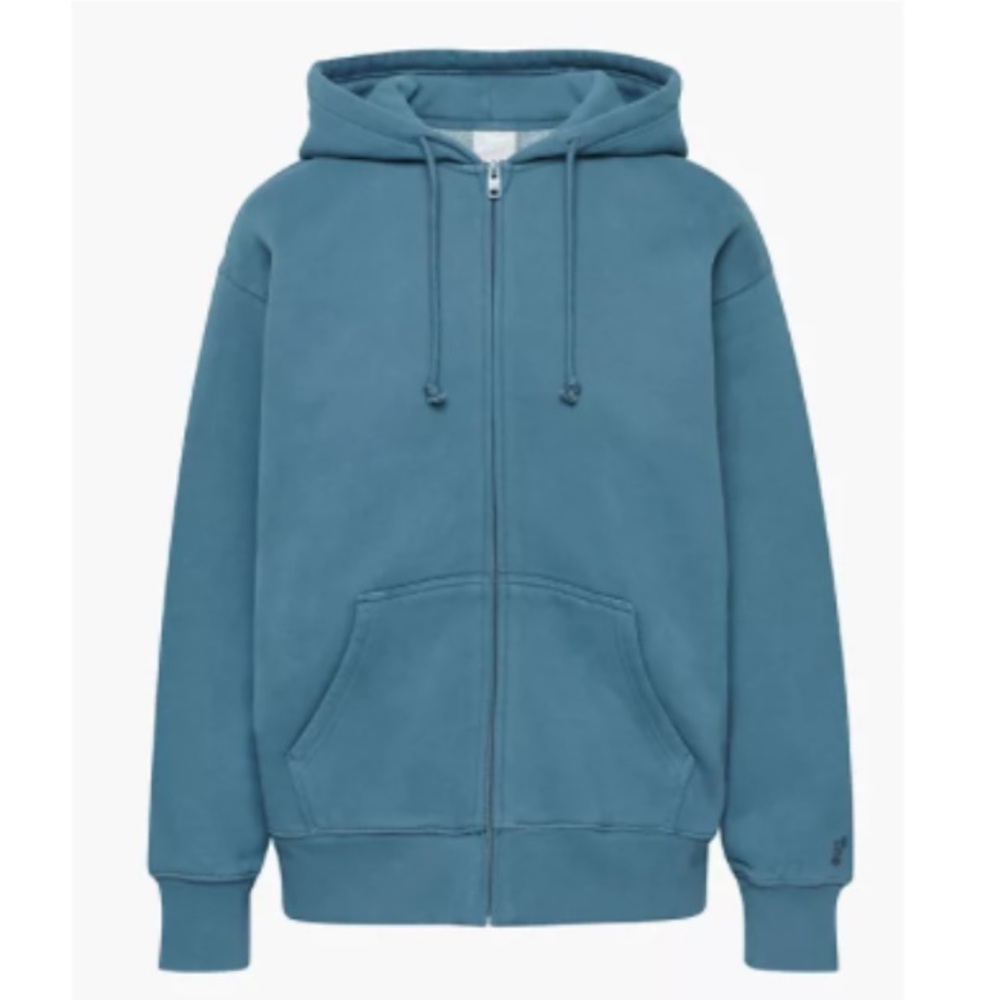 Aritzia Tna COZY FLEECE BOYFRIEND ZIP HOODIE in outerspace